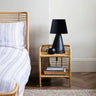 Natural Wood & Rattan Bedside Cabinet - Elegant & Stylish Nightstand for Bedroom Decor tzm - 540MUTUKISPACE