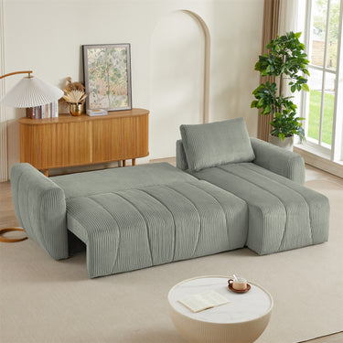 Convertible Sectional Sofa Couch, Modern Fabric 3 Seater L - Shaped Couch for Living Room, Apartment, Office, Small SpaceMUTUKISPACE