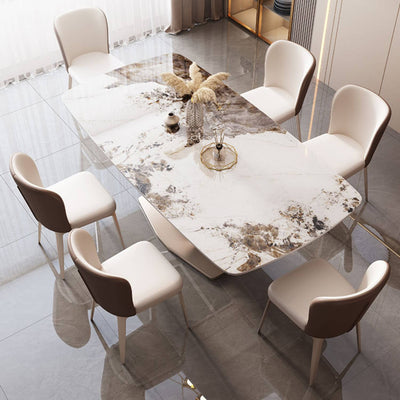 White Sintered Stone Table - Durable & Stylish Furniture