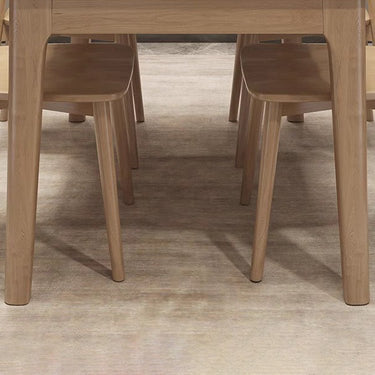Stylish Rubber Wood Chair with Synthetic Leather Seat in Natural Wood Color and Light Gray Fabric ybn - 971MUTUKISPACE