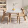 Modern White Wooden Dining Chair - Elegant Natural Rubber Wood Design ybn - 973MUTUKISPACE