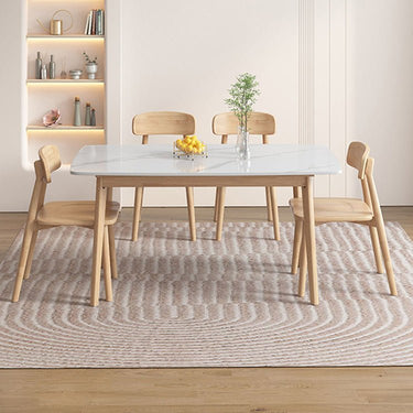 Modern White Wooden Dining Chair - Elegant Natural Rubber Wood Design ybn - 973MUTUKISPACE