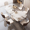 Luxurious Synthetic Leather Chair - Off White & Brown Design ybn - 974MUTUKISPACE