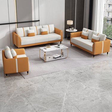 Contemporary Sofa Collection - Brown, Orange, Mint Green, Blue, Gray & Off - White in Wood & Techno Fabric yr - 122MUTUKISPACE