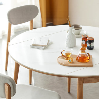 Dining Table Stylish Nordic Dining 5 - Piece Set Sintered Stone Top Foldable ysys - a1118 - DtableMUTUKISPACE