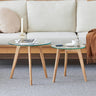Nest Table Glass Table Round Round Side Table Display Stand Stylish Space Saving Wooden ysys - a1186 - CtableMUTUKISPACE