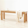 Bench Dining Bench Chaise Oak Wood Two Seater Wood Natural Stylish Entrance Stool Chair Chair Brown Nordic ysys - a5132 - benchMUTUKISPACE