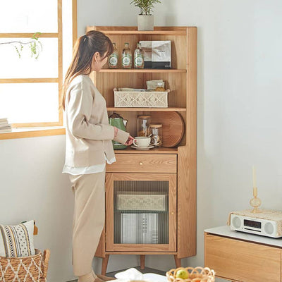 Storage Rack Shelf Corner Rack Storage Shelf Entrance Bookshelf Corner Wooden Nordic Stylish ysys-b3108-rack