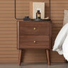 Night Table Side Table 1 Drawer Walnut Solid Wood ysys - b5027 - nightstandMUTUKISPACE