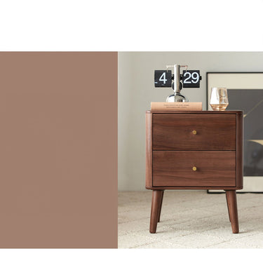 Night Table Side Table 1 Drawer Walnut Solid Wood ysys - b5027 - nightstandMUTUKISPACE