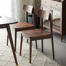 Dining Chair Walnut Stylish Set of 2 Simple Nordic Stylish Chair Natural Chair Wooden Chair ysys - b5127 - chairMUTUKISPACE