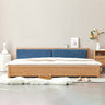 Bed Solid Oak Bed Frame Wide Double King Wooden Load - bearing Hammock Simple Frame Stylish Natural Blue White ysys - c9006 - bedMUTUKISPACE
