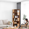 Storage Rack S - Shaped Corner Rack Rack Storage Shelf Bookshelf Corner Wooden Nordic Display Rack Stylish Simple ysys - d6171 - rackMUTUKISPACE