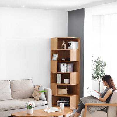 Storage Rack S-Shaped Corner Rack Storage Shelf Bookshelf Corner Wooden Nordic Display Rack Stylish Simple ysys-d6171-rack
