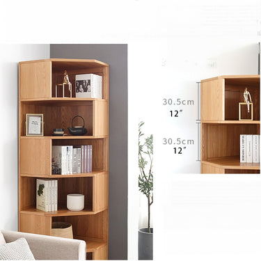 Storage Rack S - Shaped Corner Rack Rack Storage Shelf Bookshelf Corner Wooden Nordic Display Rack Stylish Simple ysys - d6171 - rackMUTUKISPACE