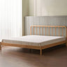 Bed Natural Wood Bed Frame Solid Wood Oak Semi - Double Wide Double Headboard King Wooden Heavy Duty Hammock Frame Stylish Elegant Simple ysys - l7012 - bedMUTUKISPACE