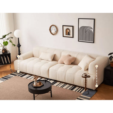 Luxurious White Flannel Sofa - Ultimate Comfort & Elegant Design yw - 192MUTUKISPACE