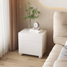 Stylish White Bedside Cupboard - Durable Density Board Wood Nightstand yw - 207MUTUKISPACE