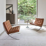 Modern Light Brown and White PU Leather Chair with Stainless Steel Legs - Stylish and Comfortable Seating yw - 211MUTUKISPACE