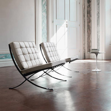Modern Light Brown and White PU Leather Chair with Stainless Steel Legs - Stylish and Comfortable Seating yw - 211MUTUKISPACE