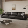 Luxurious White & Black Cowhide Leather Velvet Sofa with Pine Frame yw - 216MUTUKISPACE