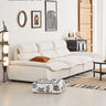 Luxurious Scratch - Resistant Velvet Sofa - Stunning Black & White Design with Pine Wood Frame yw - 217MUTUKISPACE