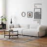 Luxurious White Faux Lambswool Sofa with Pine Wood Frame - Cozy and Elegant yw - 219MUTUKISPACE