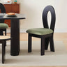 Stylish Black and Brown Wood Chair with Comfortable Flannel Upholstery yw - 222MUTUKISPACE