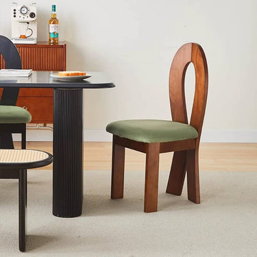 Stylish Black and Brown Wood Chair with Comfortable Flannel Upholstery yw - 222MUTUKISPACE