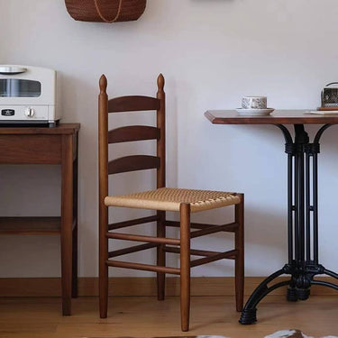Handcrafted Oak Chair with Brown Rope Braiding for Stylish Home Decor yw - 230MUTUKISPACE