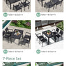 Garden Furniture Set Table Chair 5 - Piece 7 - Piece 4 - Person 6 - Person Outdoor Width 47.2"/63" Waterproof Durable Gardening Hotel Cafe zy - 035MUTUKISPACE
