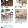 Garden Table 3 - Piece Set Rattan Style Chair 2 - Chair Compact Natural Brown Gray Simple Outdoor Cafe Hotel Waterproof Durable Balcony New Life Space - Saving Square Rectangle zy - 041MUTUKISPACE