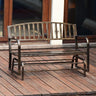 Outdoor Cast Iron Bench with Antique Finish, 45.3"Wide, 2 - Seater, Backrest, Compact Park & Garden Seating, Nordic Style for Cafe and Rest Areas, Garden Furniture zy - 67MUTUKISPACE