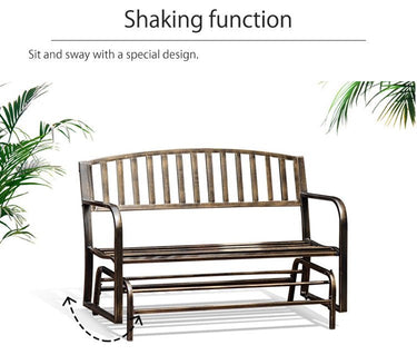 Outdoor Cast Iron Bench with Antique Finish, 45.3"Wide, 2 - Seater, Backrest, Compact Park & Garden Seating, Nordic Style for Cafe and Rest Areas, Garden Furniture zy - 67MUTUKISPACE